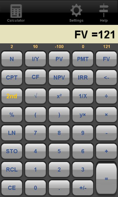 Android application Financial Calculator screenshort