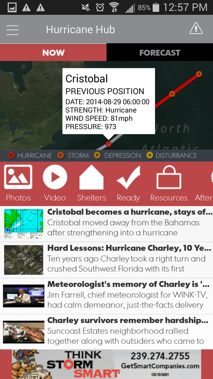 Android application Hurricane Hub 2 screenshort