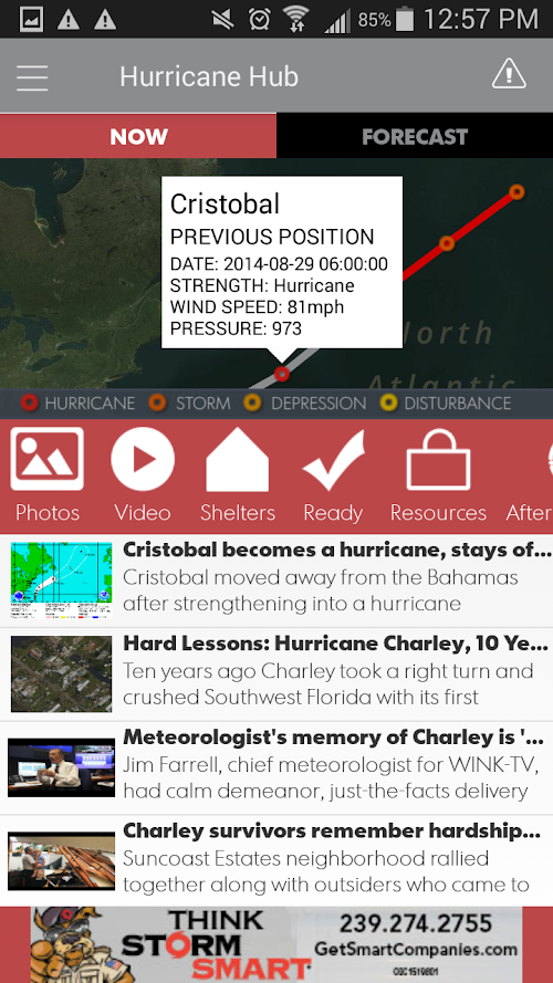 Android application Hurricane Hub 2 screenshort