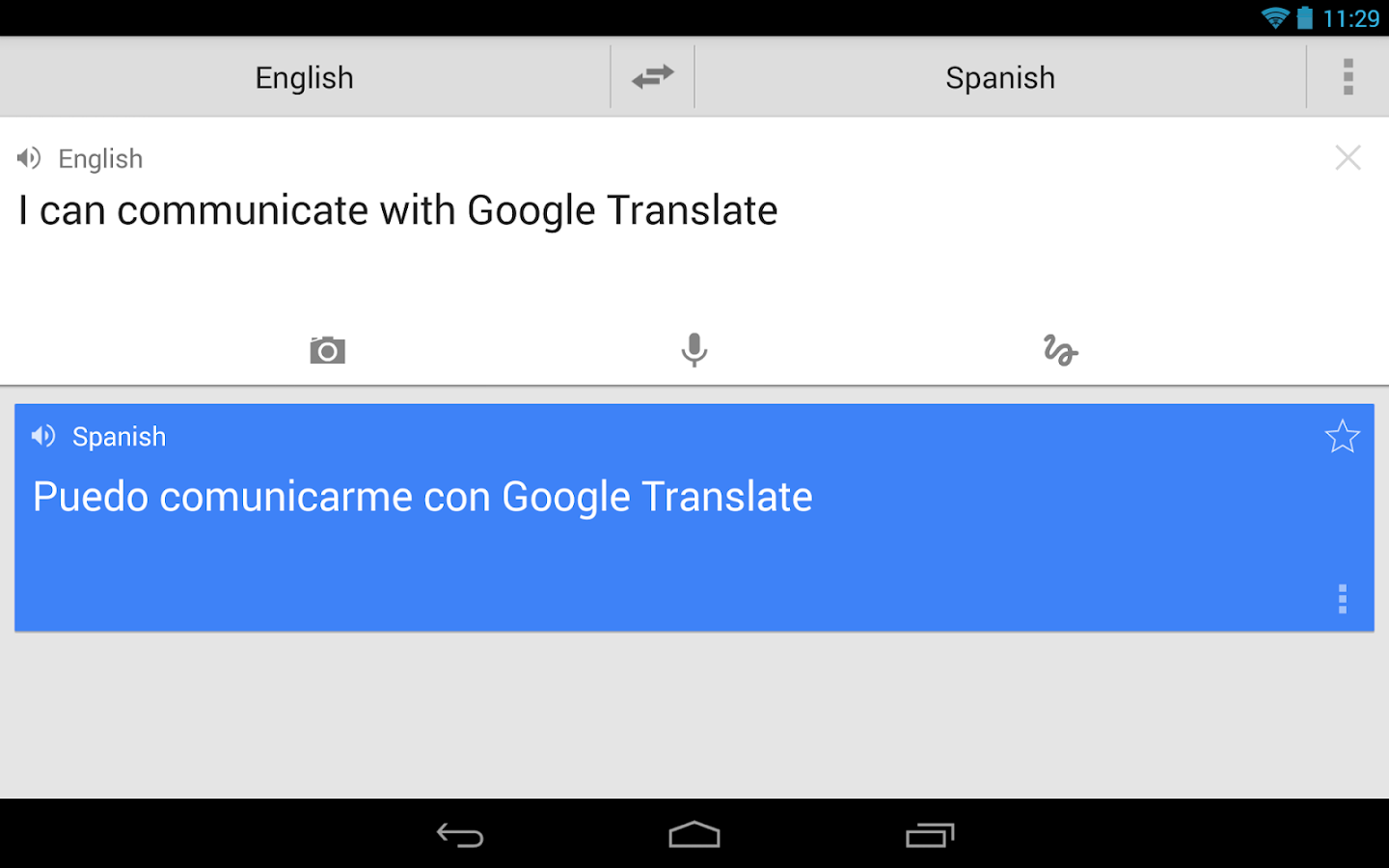 Google Translate - screenshot