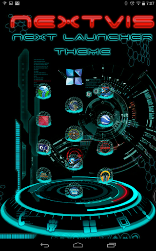 Next Launcher theme 3d free