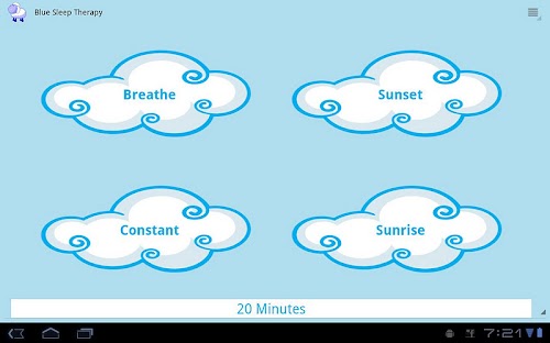 Android application Blue Sleep Therapy screenshort