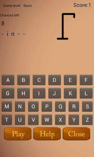 Hangman game upto 3 levels