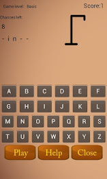 Hangman game upto 3 levels poster 1