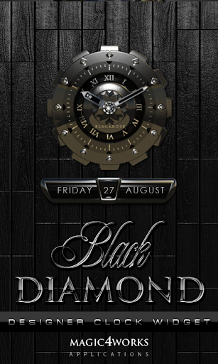 Black Diamond Clock Widget