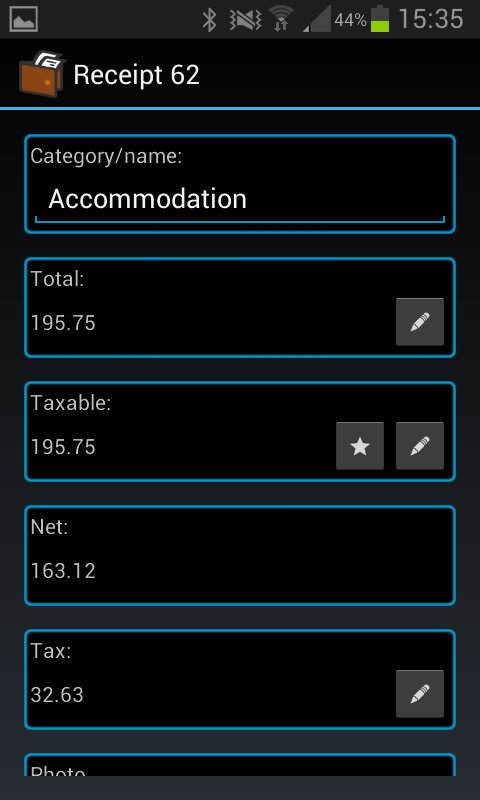 Receipt Wallet Screen 2