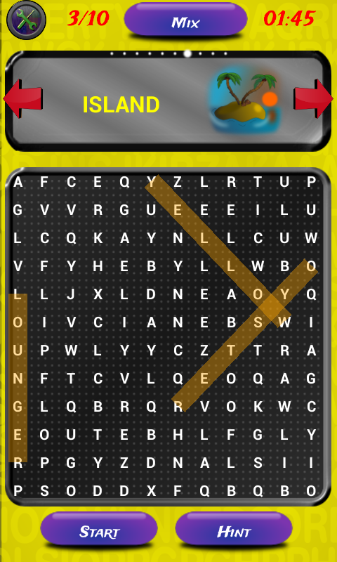 1st Grade Word Search Screen 3