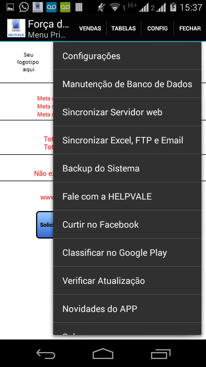 Força de Vendas Sales PRO Screen 1
