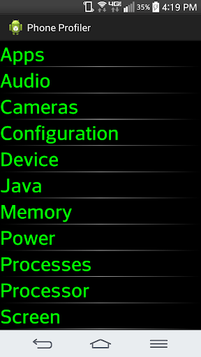 Phone Profiler Device info