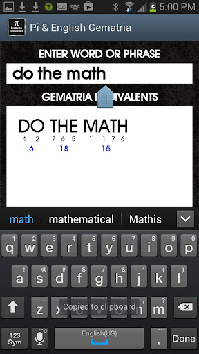 Pi English Gematria 1.0