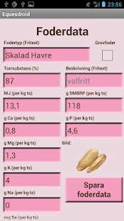 Horse feed calc - Equesdroid Screenshots 2