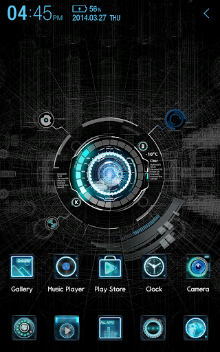 Black mechanic Atom Theme