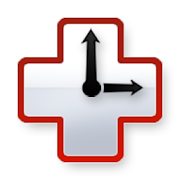 Rescue Time logo - red outline, white cross
