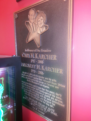 Carl N. Karcher Dedication Plaque