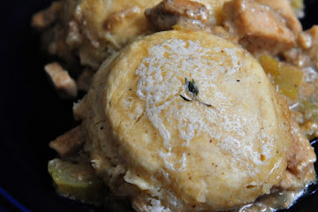 One Pan Chicken with Thyme Biscuits Recipe