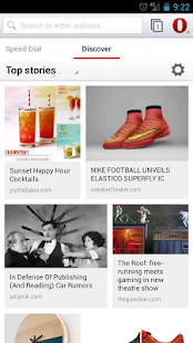 Opera browser for Android - screenshot thumbnail