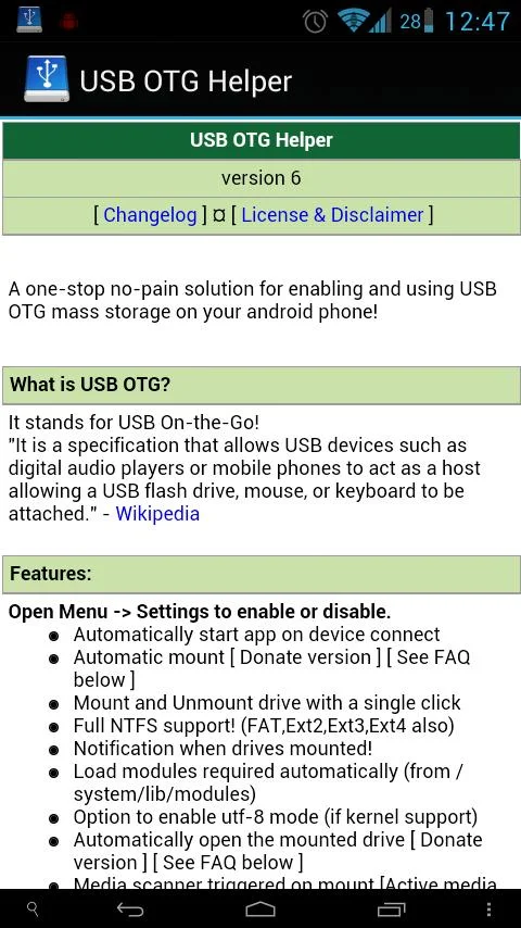 USB OTG Helper [root] - screenshot