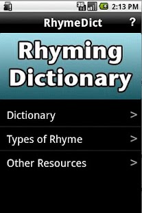 Rhyme Dictionary