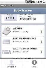 Body Tracker (WEIGTH,BUST.. )