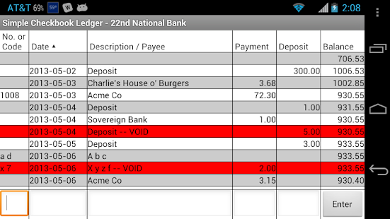 Simple Checkbook Ledger Free