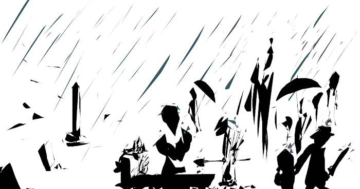 In the rain