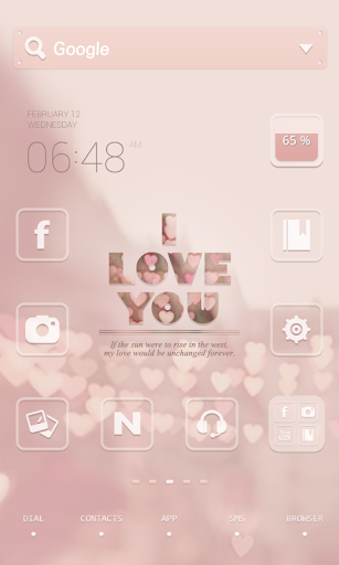 Love you dodol launcher theme