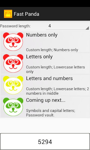 Fast Panda Password Generator