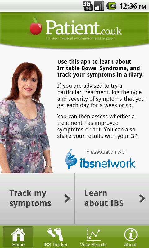 Android application Patient IBS screenshort