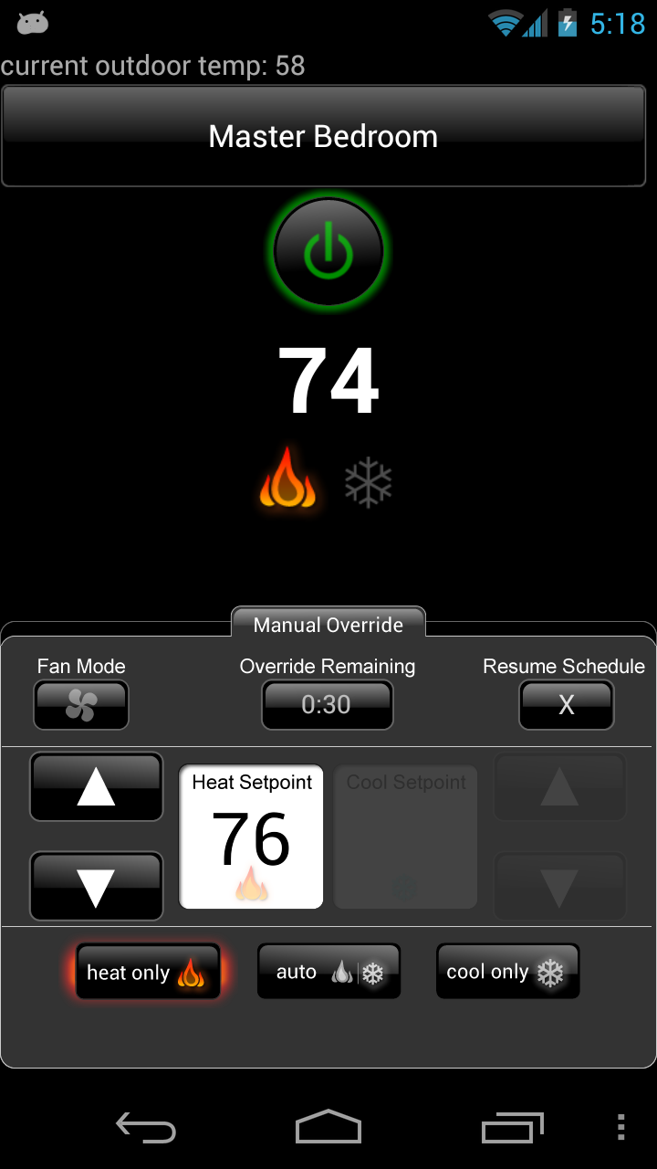 Network Thermostat Pro Screen 2