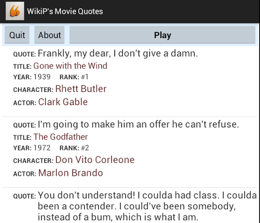 WikiP's Movie Quotes