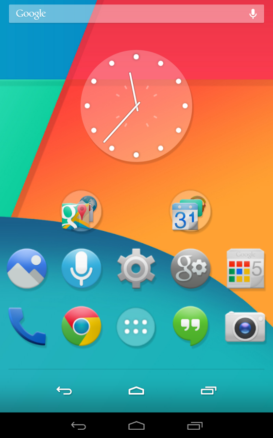 KitKat 4.4 Launcher Theme - screenshot