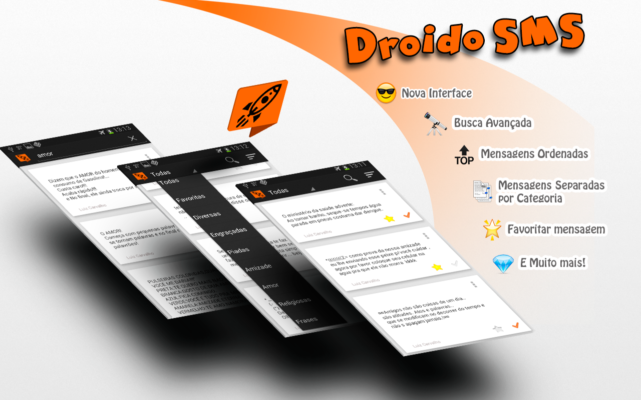 Droido - Mensagens SMS prontas - screenshot