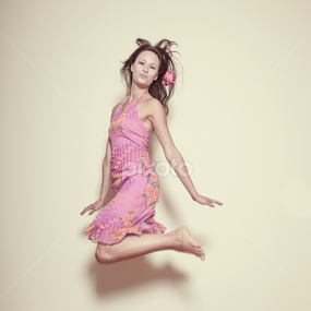 Jessica Jumps by Mars Simons - People Portraits of Women