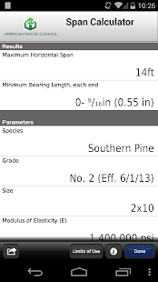 AWC Span Calc