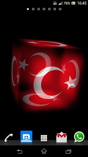 3D Turkey Cube Flag LWP
