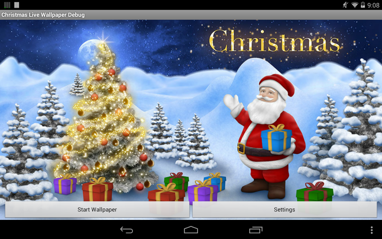 Android application Christmas Live Wallpaper Pro screenshort