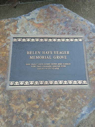 Helen Hays Memorial Grove Plaque