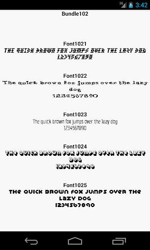 Fonts for FlipFont 102