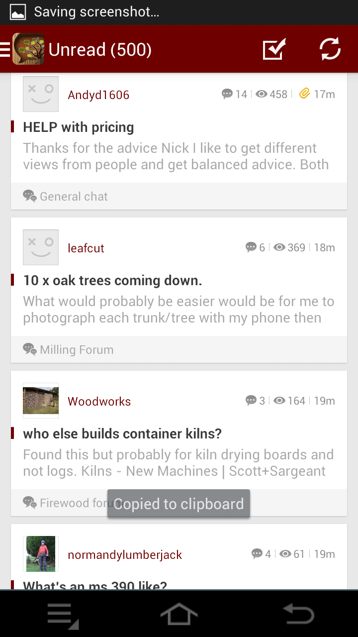 Arbtalk discussion forum Screen 1