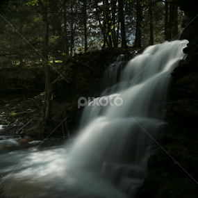 McElhatten Falls by Isaac Golding - Landscapes Waterscapes