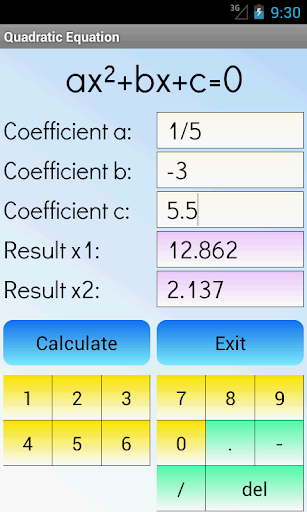 Quadratic Equation Solver