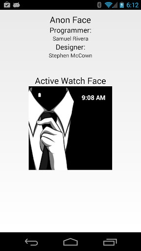 Anonymous Watch Face for Wear