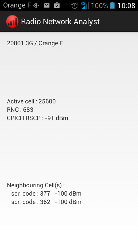 Android application Radio Network Analyst Pro screenshort