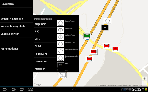 mobile Lagekarte App - Lageplan erstellen für alle BOS Einheiten