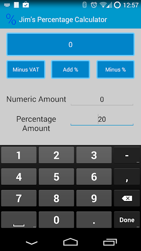 Jim's Percentage Calculator