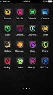 download Dark Texture C Launcher Theme free