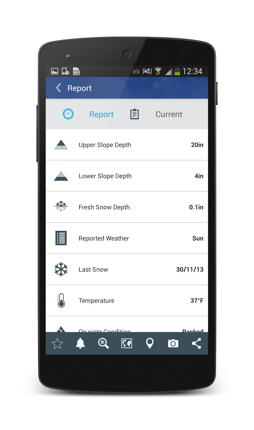 Snow-Forecast.com Mobile App Screen 3