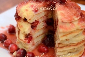 Cranberry-Orange Pancakes with Cranberry Infused Maple Syrup