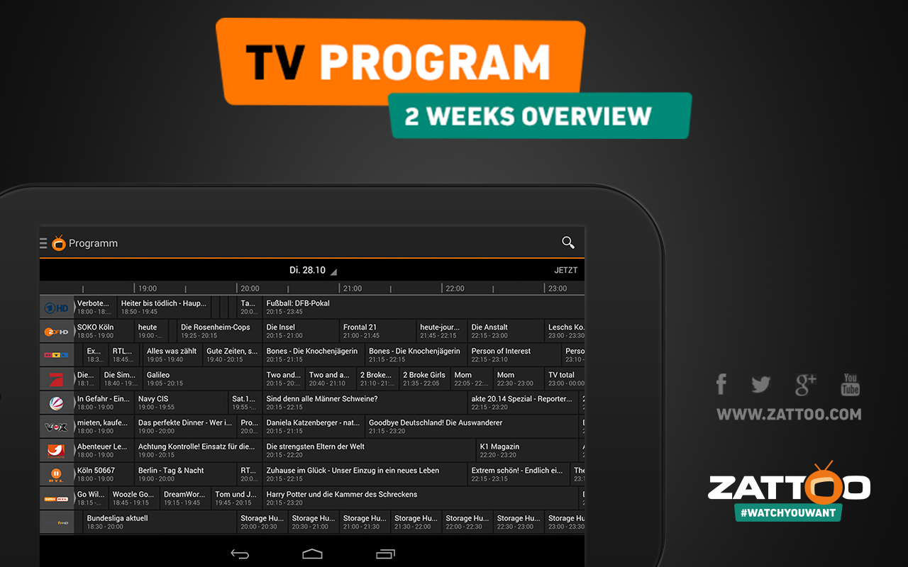 Zattoo TV App Live Television Android Apps on Google Play