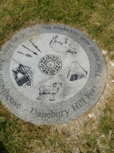 Danebury Hill Fort Roundhouse Interpretation Stone